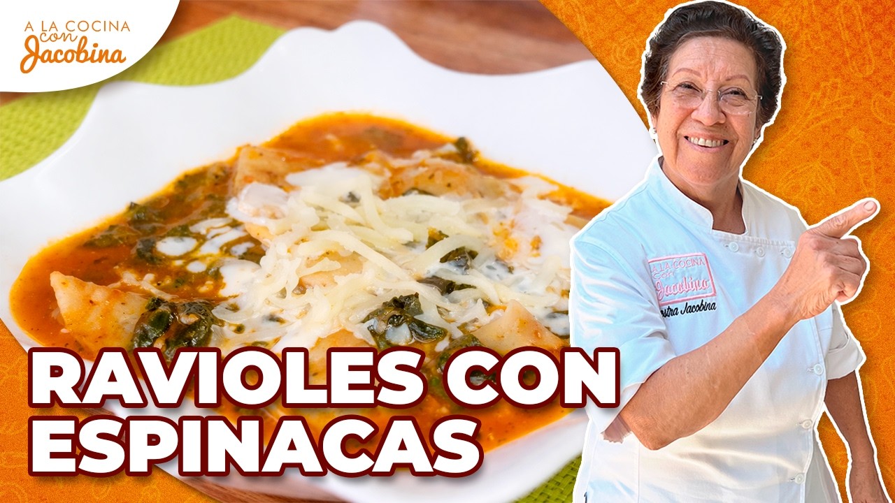 ¡Ravioles con Espinaca Cremosos y Deliciosos! Receta Fácil Paso a Paso 🍝🥬