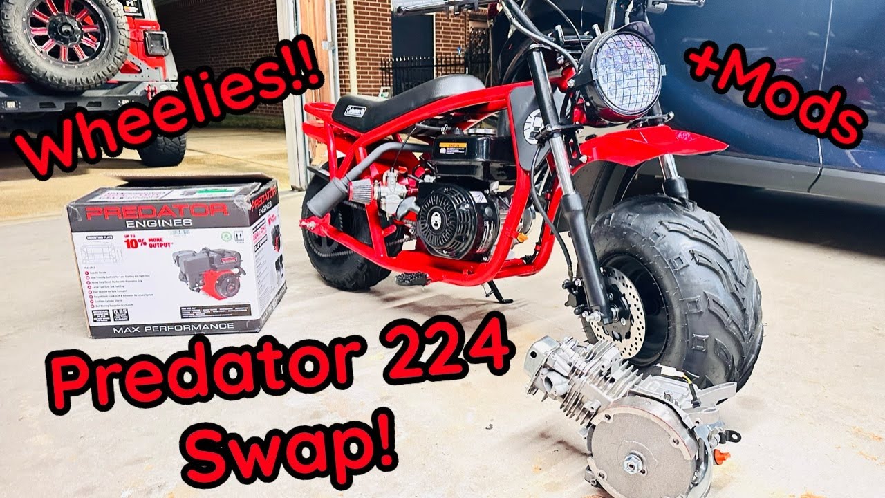 Coleman B200 Minibike Gets a Powerful Predator 224 Engine Swap!!