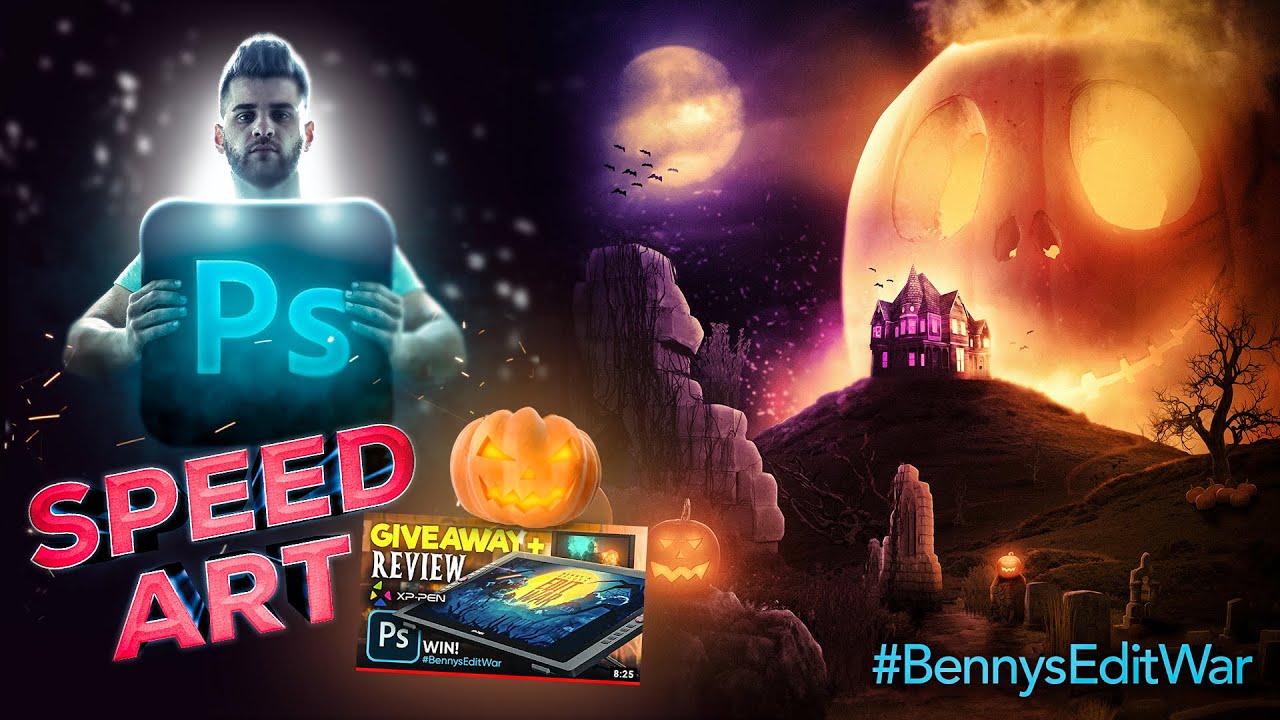 #BennysEditWar Speed Art | Photoshop Halloween Edition