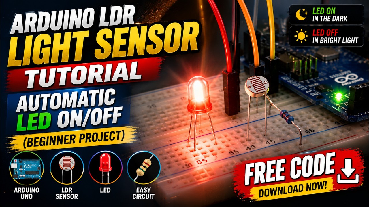 Автоматическое включение и выключение светодиода с фоторезистором на Arduino | Автоматическое упр...