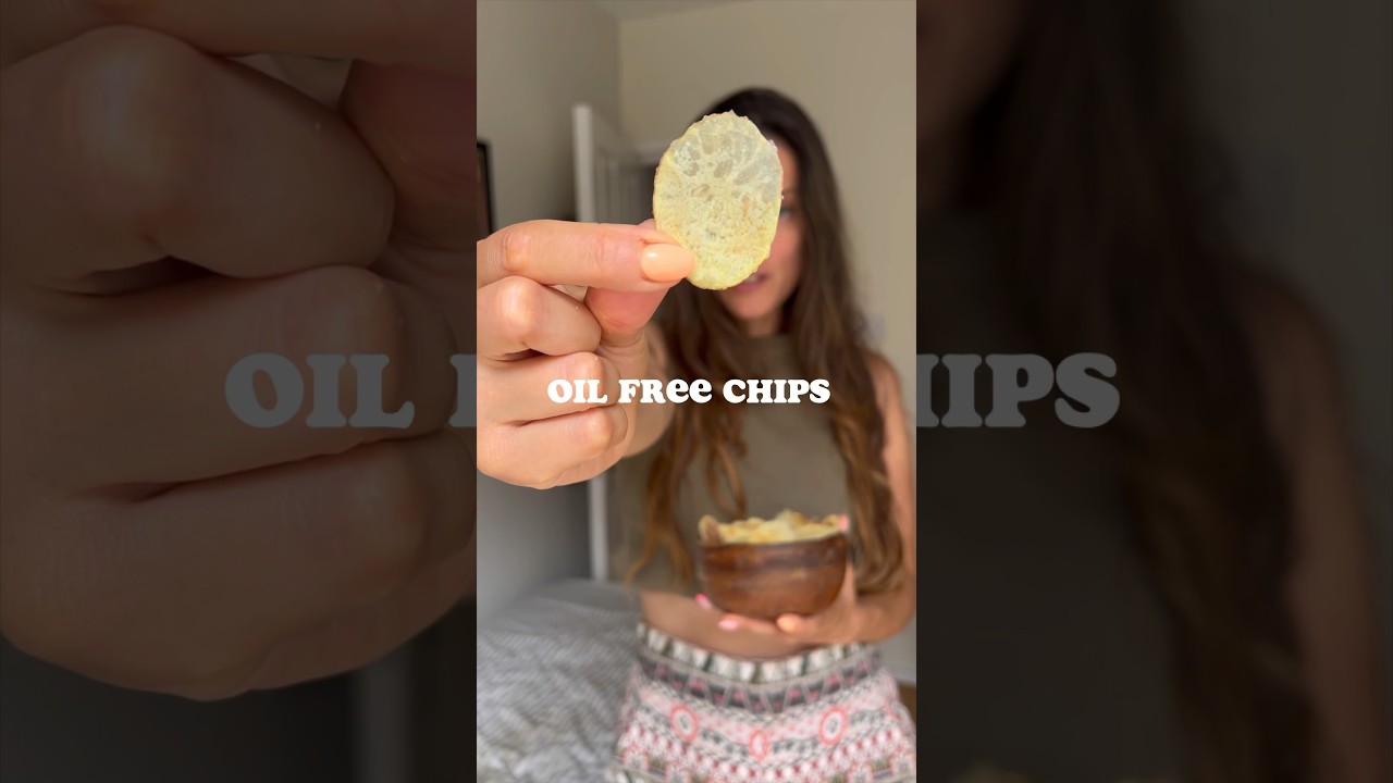 🍟 Чипсы без масла #чипсы #здоровыезакуски #веганскиезакуски #закускибезмасла