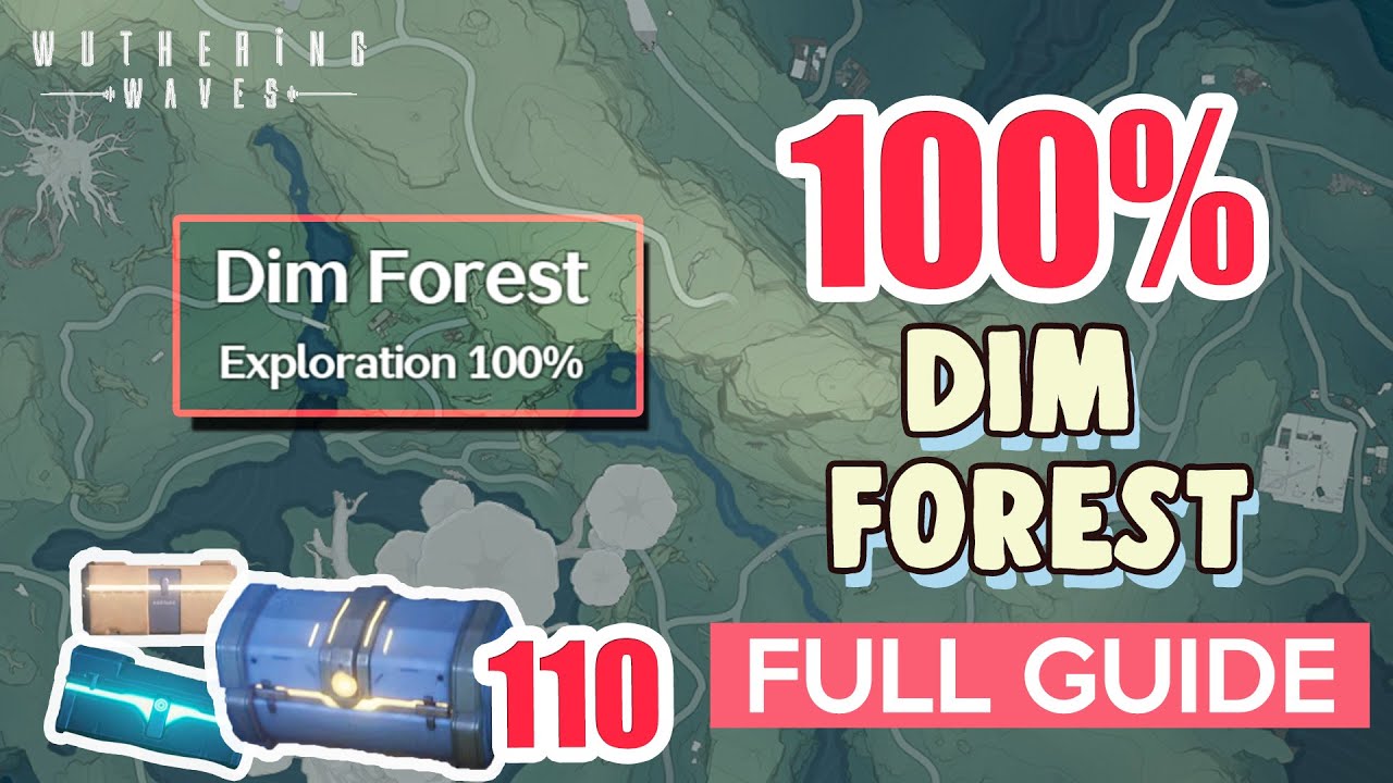 How to: Dim Forest 100% FULL Exploration ⭐ Huanglong ALL CHESTS【 Wuthering Waves 】