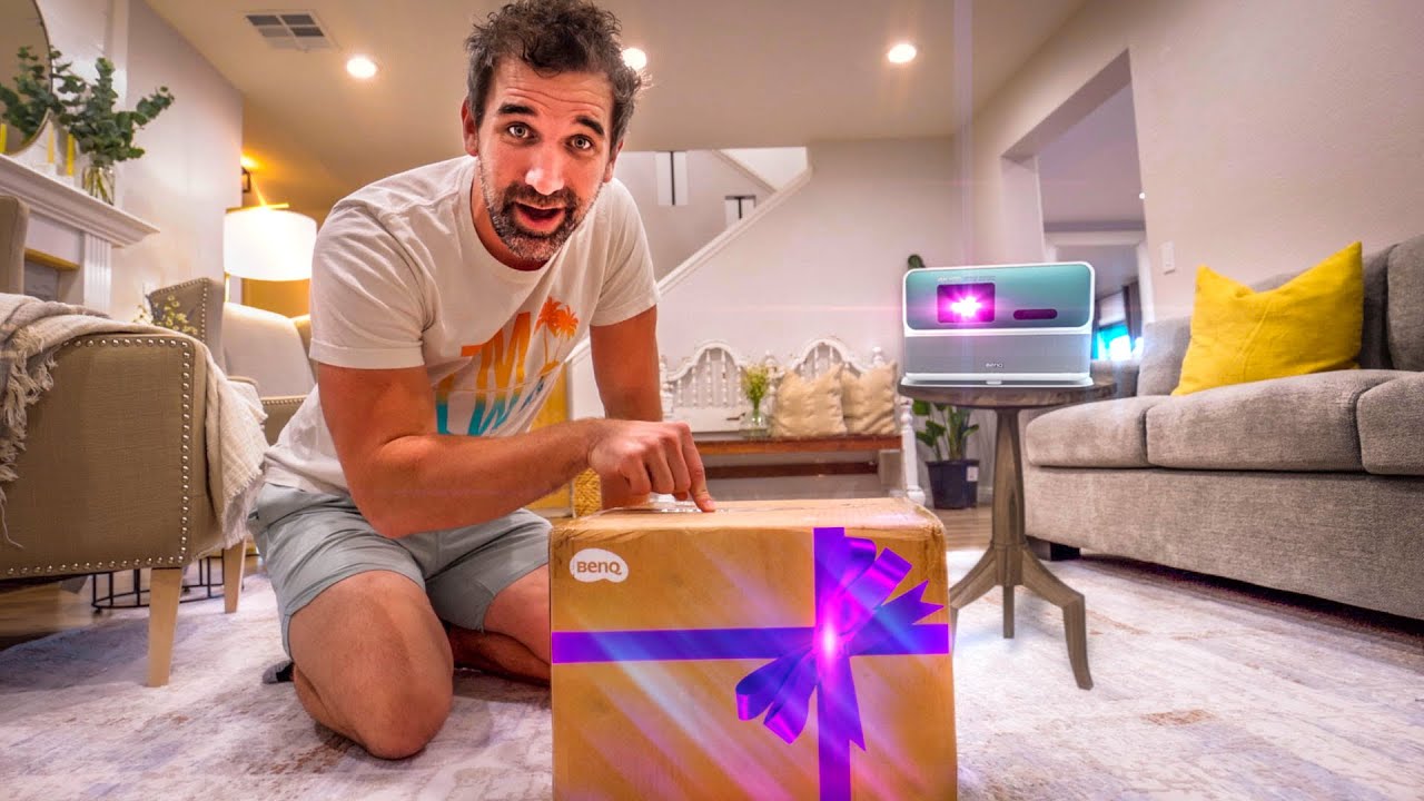 our Living Room with a NEW perspective | BenQ GP500 4K LED Projector