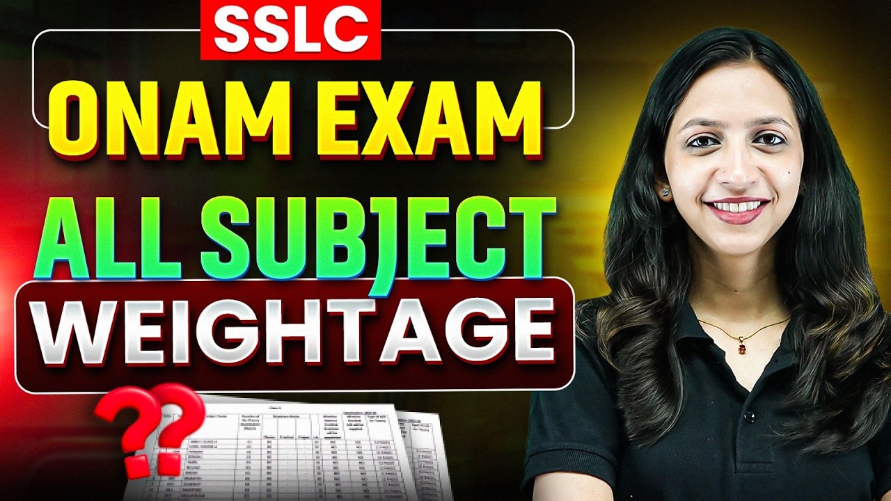 Вес баллов по всем предметам на экзамене SSLC Onam | Совет SSLC Кералы