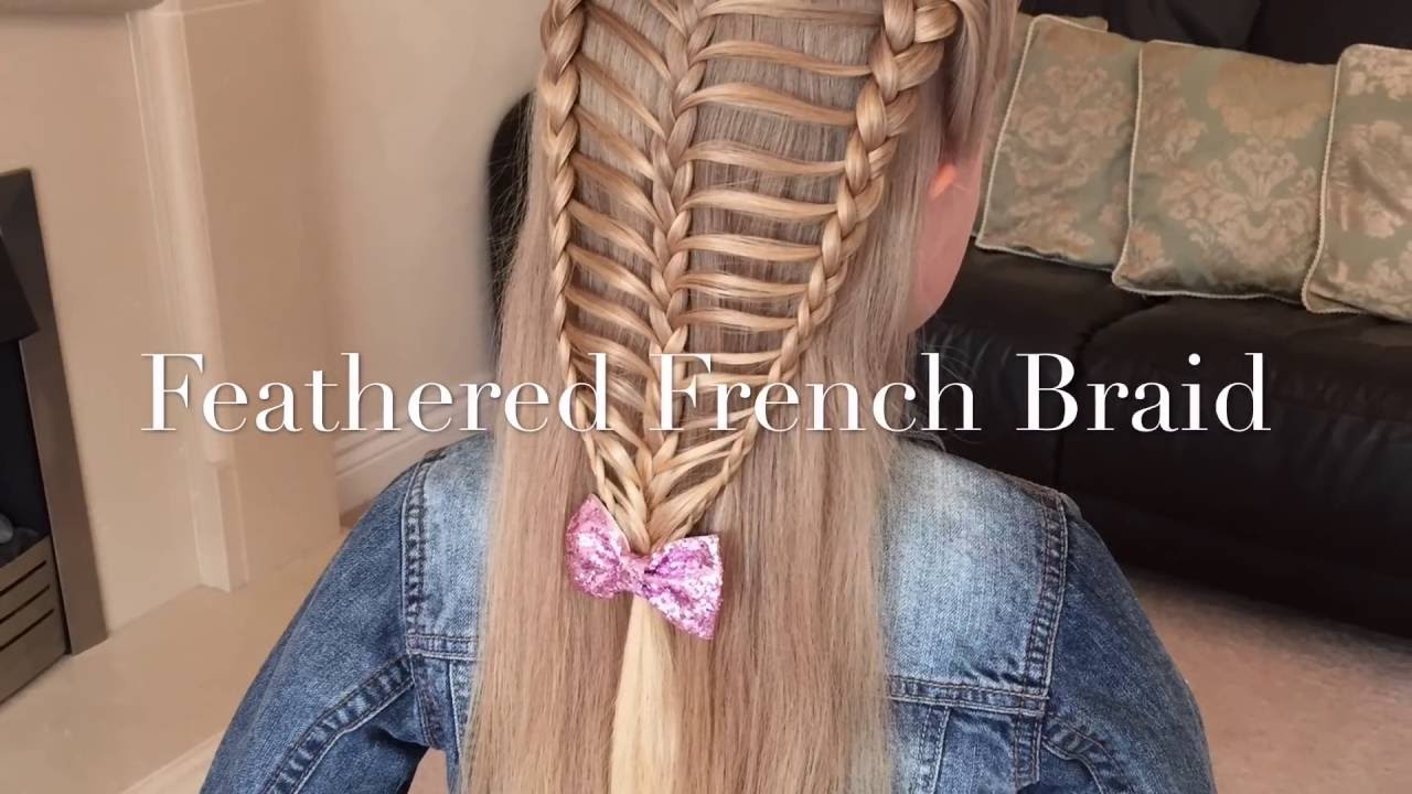 Feathered French Braid tutorial by Two Little Girls Hairstyles