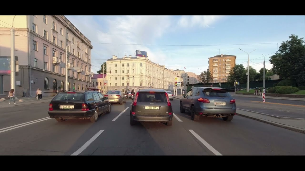 Субботний вечер в центре Минска. Июль 2022. Оригинальный звук