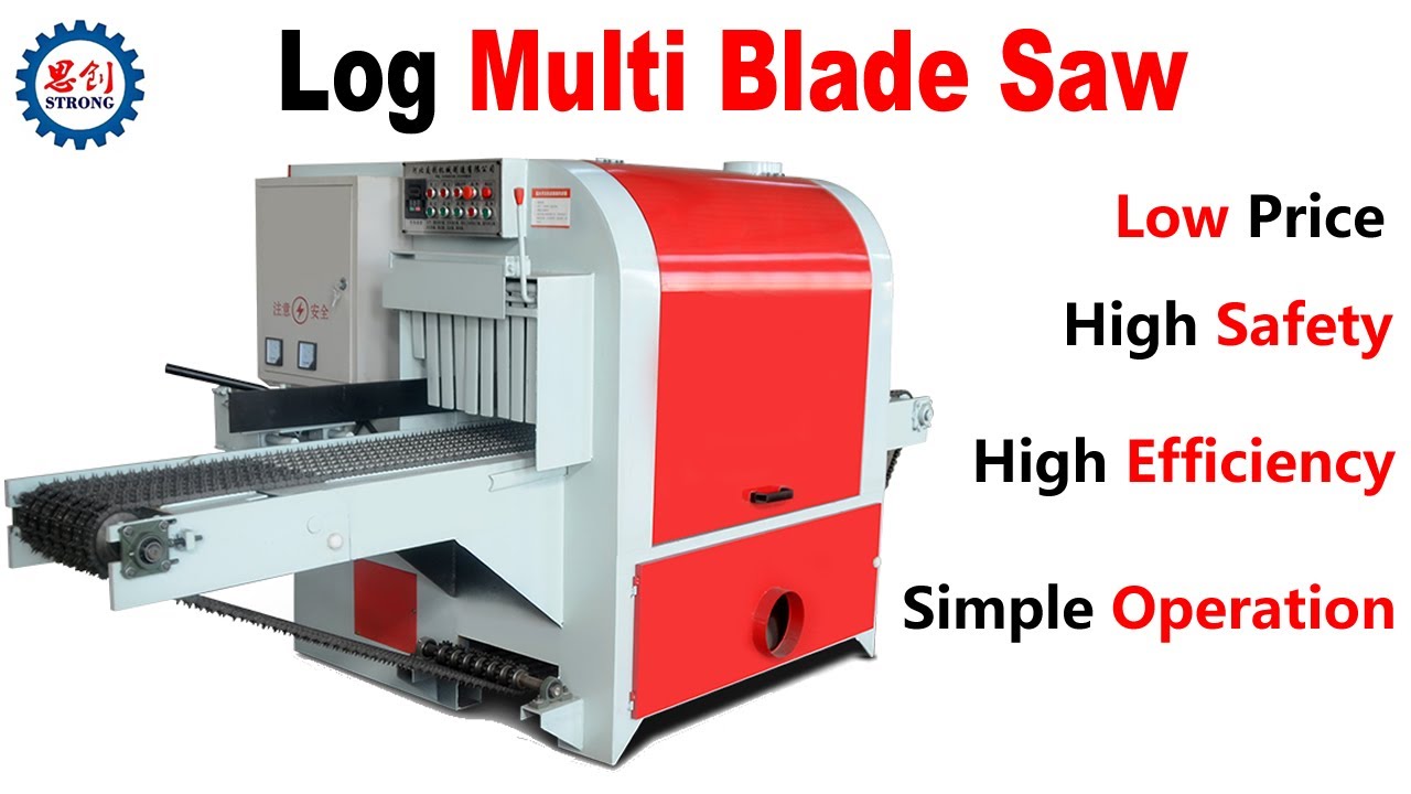 Round Wood Log Multi Blade Rip Saw Machine