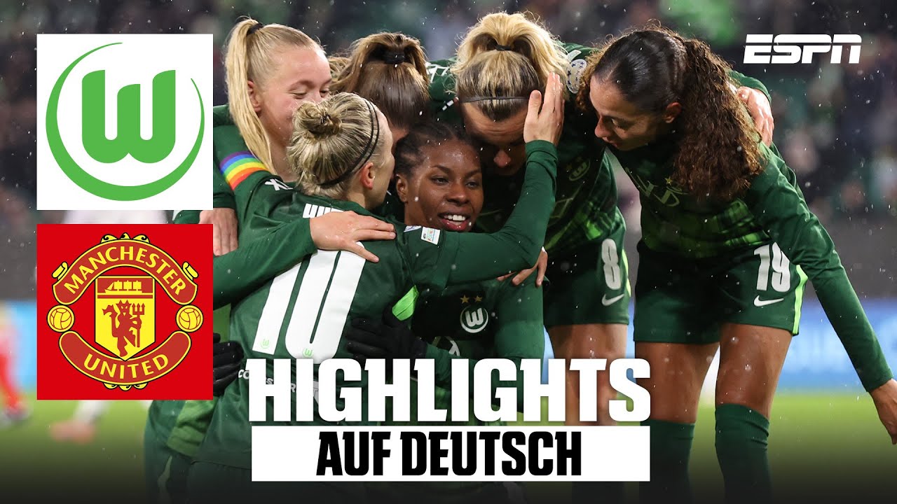 Wolfsburg trifft fünfmal und besiegt Manchester United | UEFA Women's Champions League Highlights
