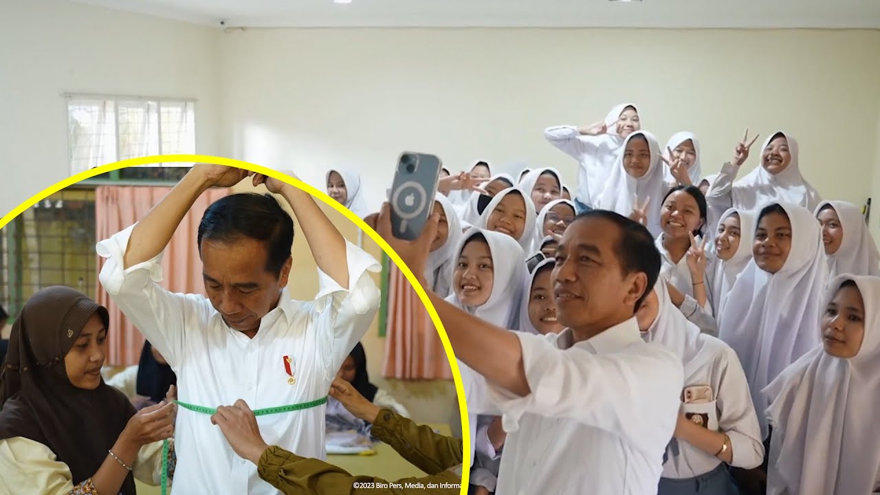 Mendadak Siswa SMK Nggak Nyangka, Baju Kemeja Bikinannya Dipesan Presiden Jokowi