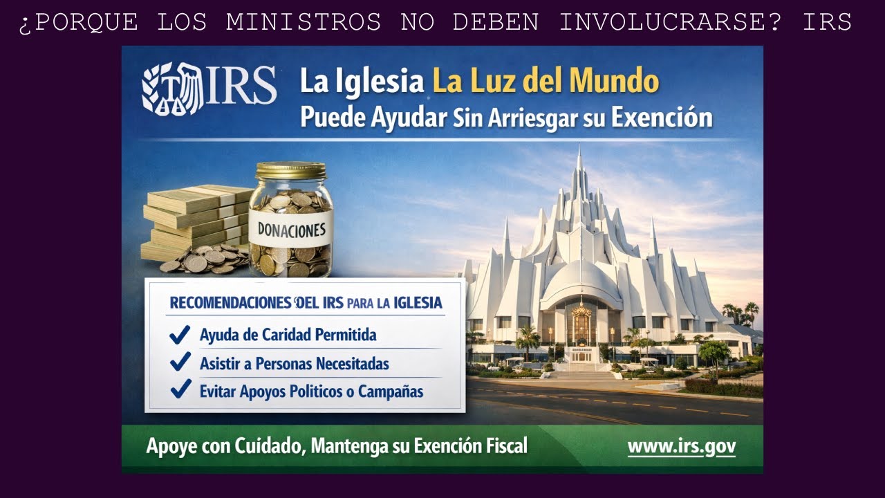 ¿Quieres ayudar? Cuidado: esto puede afectar la exención fiscal de la iglesia LLDM