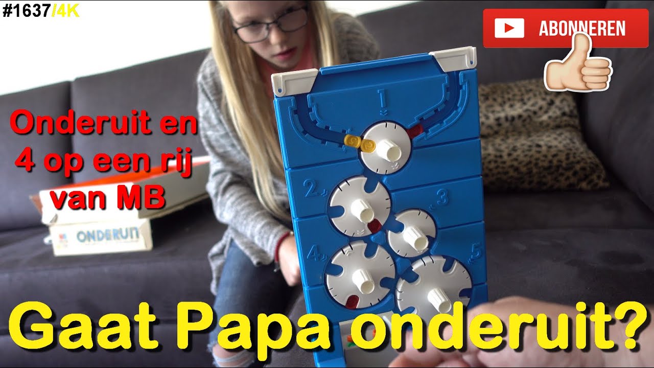 Vier op een rij en Onderuit van MB spelen met Papa #1637
