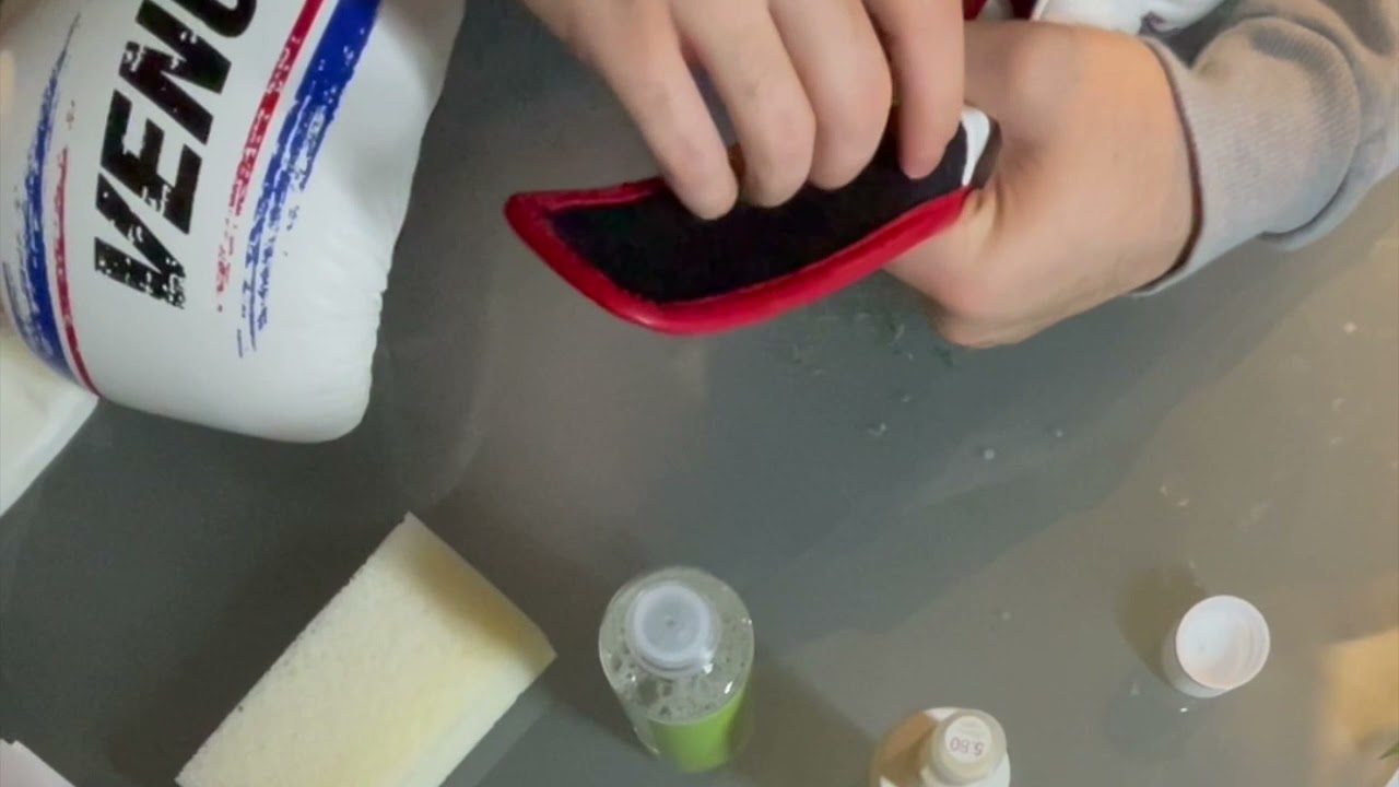 ASMR | Cleaning my Boxing gloves (soft whisper)