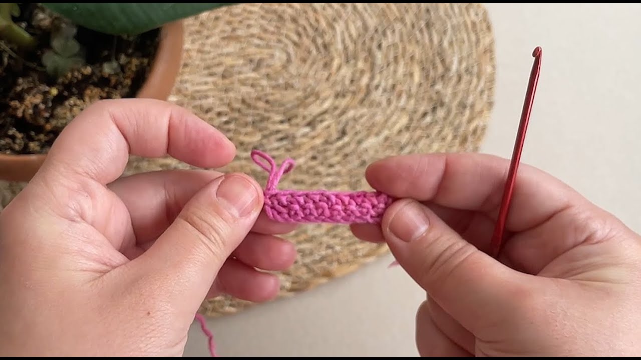 Crochet lesson. First stitch. Learn crochet.