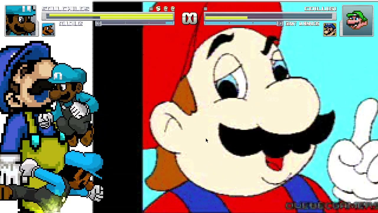 MUGEN Survival #384: SSB SoulChild5(Luigi) (Eu) e SSB SoulChild5(Mario)