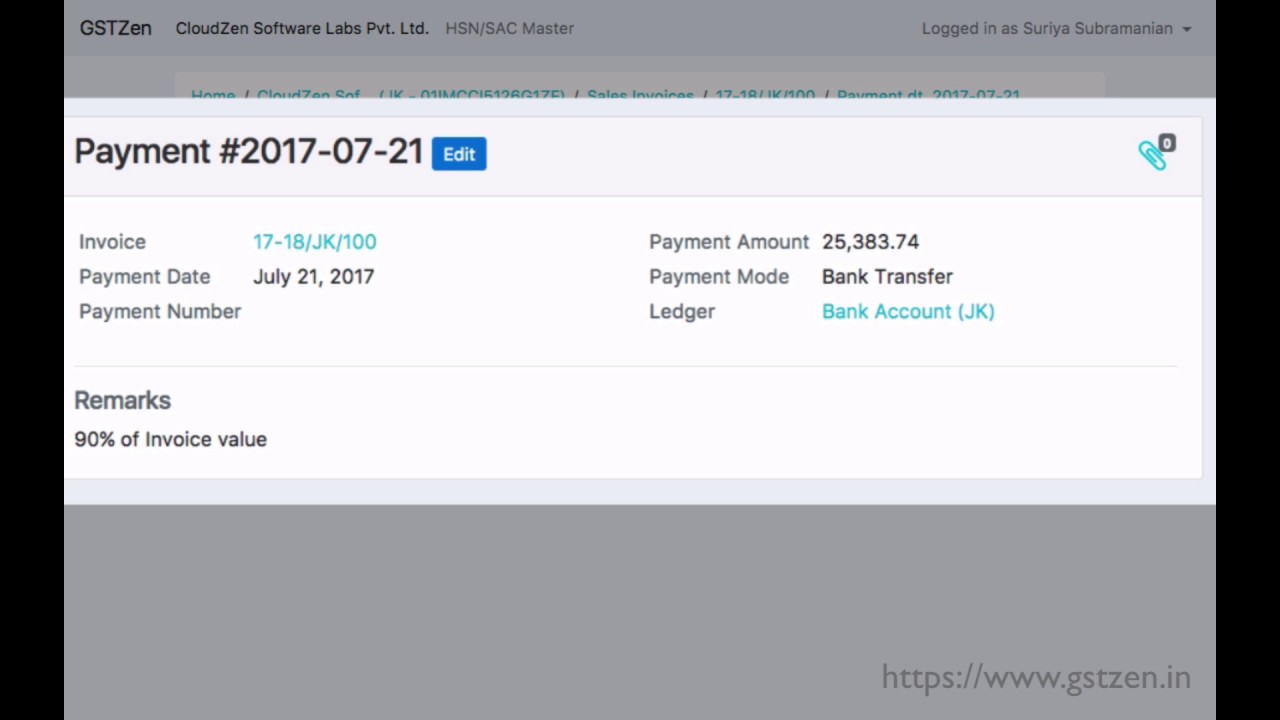 GSTZen - Payments and Receivables
