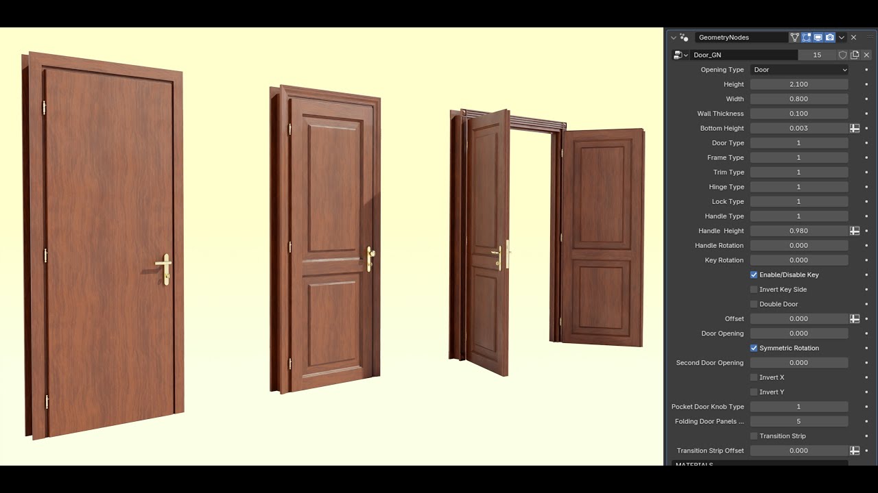 Procedural Doors Generator for Blender