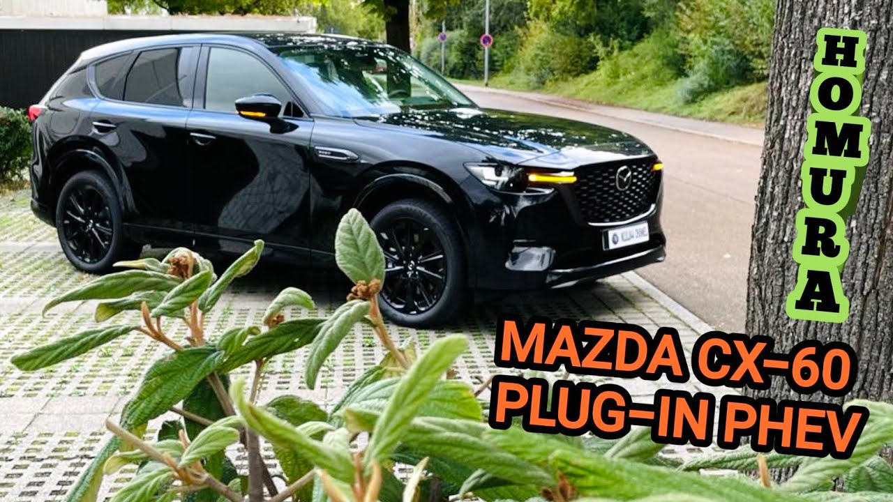 Mazda CX-60 Plug-In Hybrid-PHEV | HOMURA | Erste Mazda mit Plug-In Hybrid 2022-2023 | Schwarz, Leder