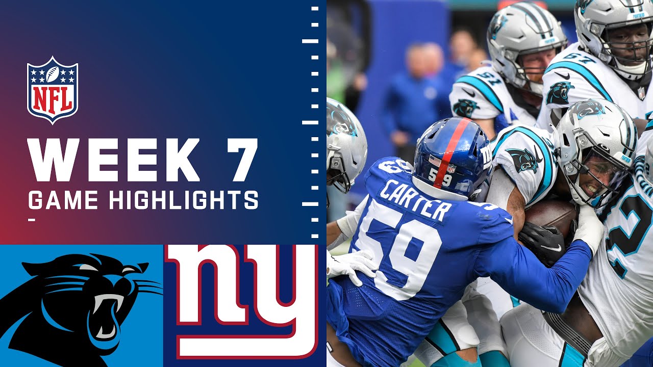Panthers vs. Giants Week 7 Highlights | NFL 2021