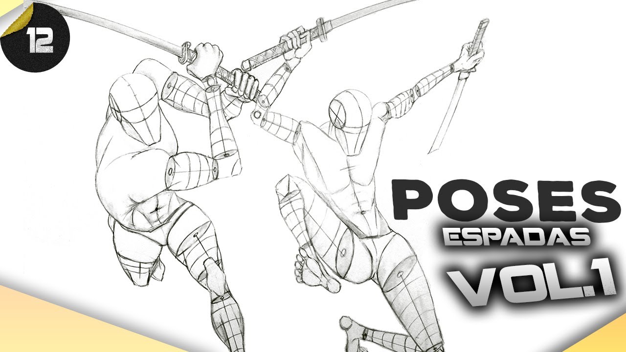 Dibujando poses dinámicas con espadas Vol.1 by [G88]