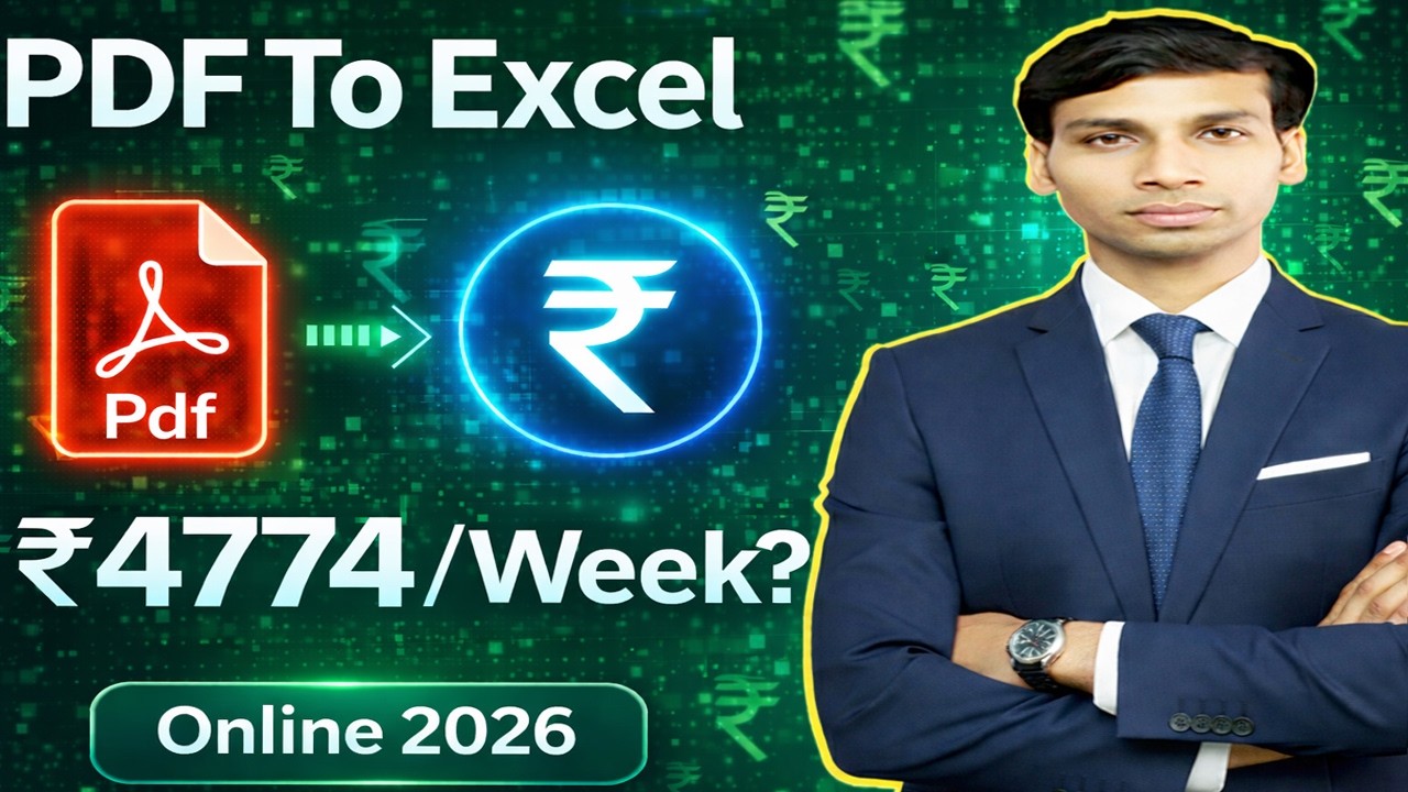PDF TO EXCEL EARN 4774 PER WEEK ❓|घर बैठे EXTRA INCOME चाहिए तो देखो  #excel #pdf