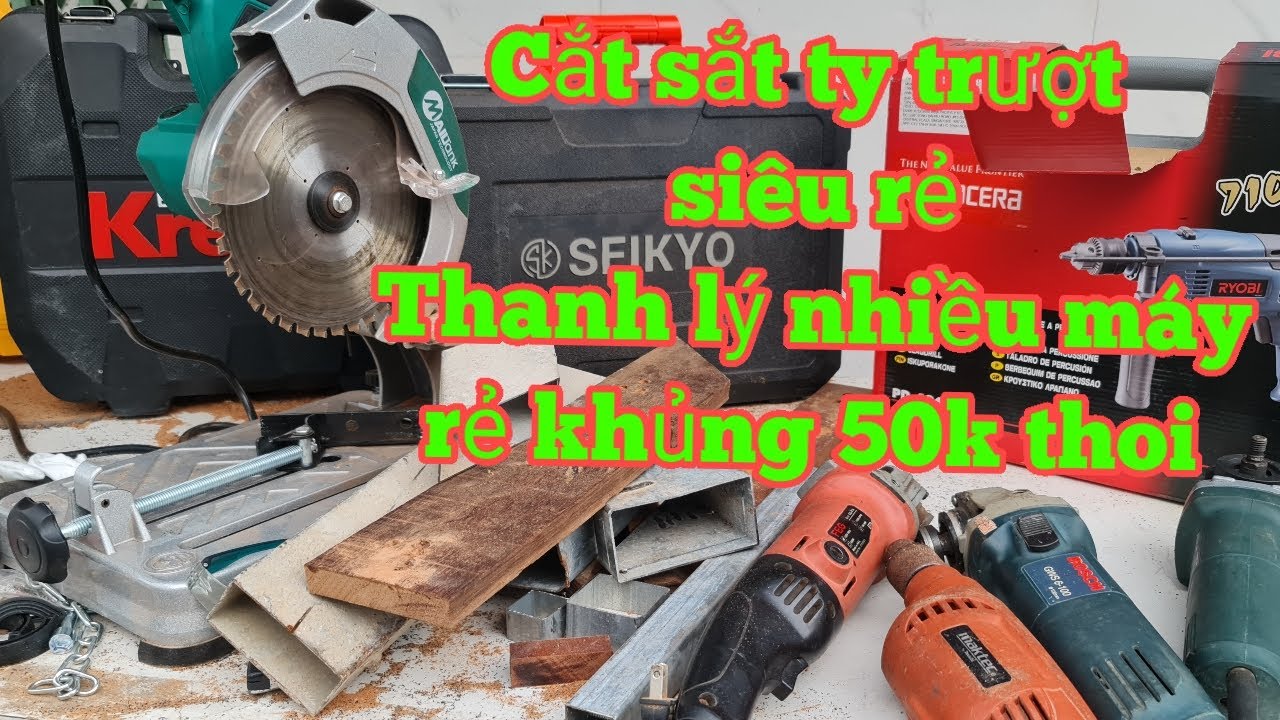 Cắt sắt mini lưỡi hợp kim siêu rẻ, thanh lý nhiều máy từ 50K |Máy Xây Dựng Hồng Nhiên