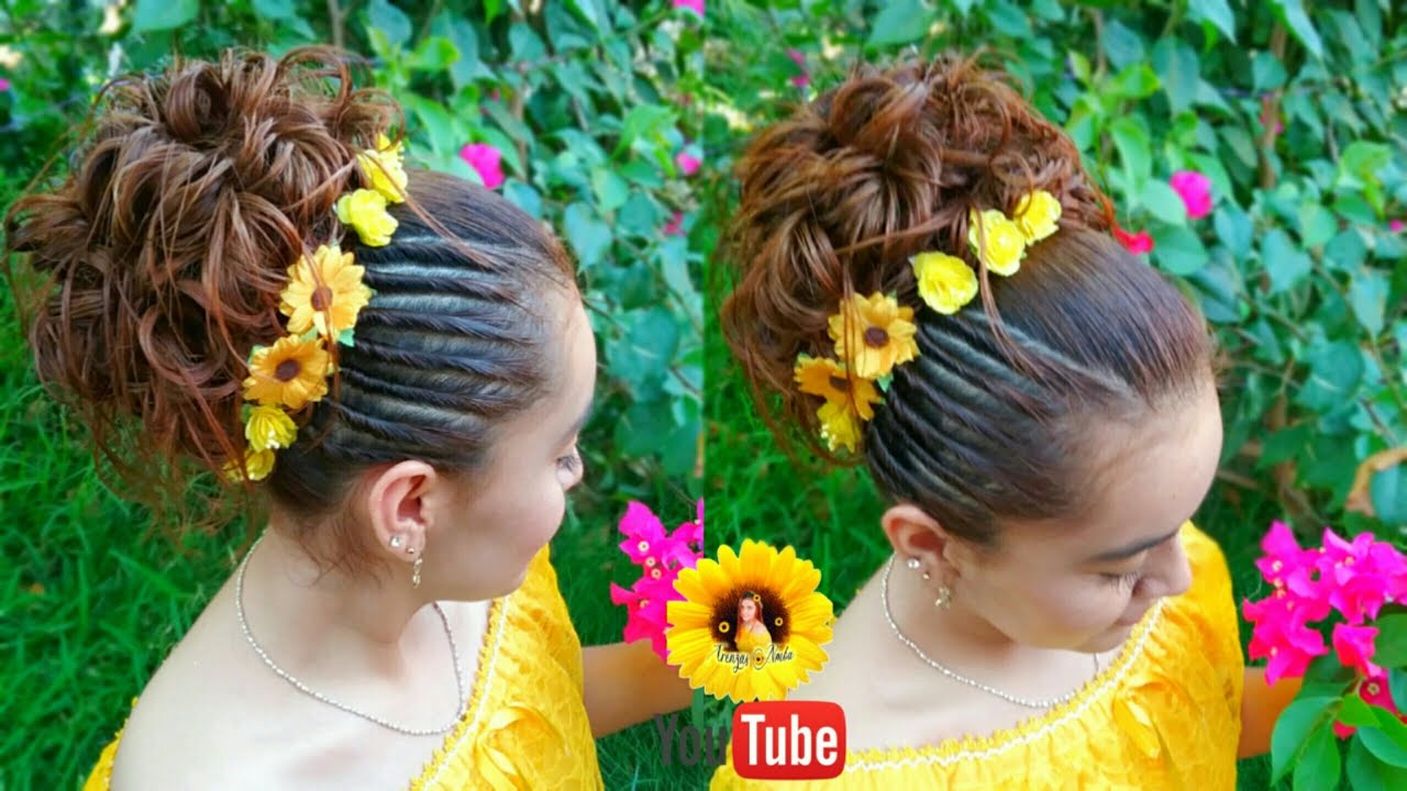 PEINADO ELEGANTE RECOGIDO ALTO F&Aacute;CIL 👸| PARA GRADUACIONES COMUNI&Oacute;N BODAS NOVIAS XV 15 A&Ntilde;ERAS 👰