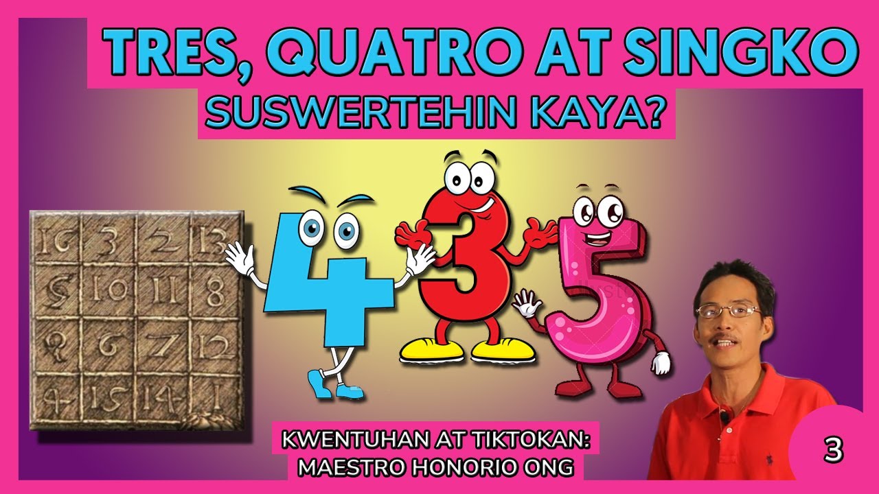 MGA SWERTENG NUMERO S#3 Kapalaran ng Taong 3-4-5 at 6  Kwentuhan at Tiktokan ni Maestro Honorio Ong