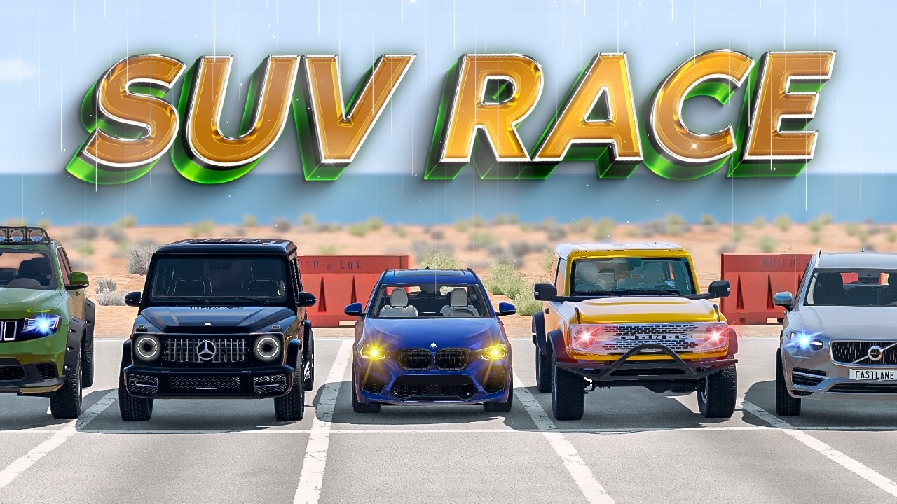 Off-Road Beasts: Epic SUV Race in BeamNG.drive