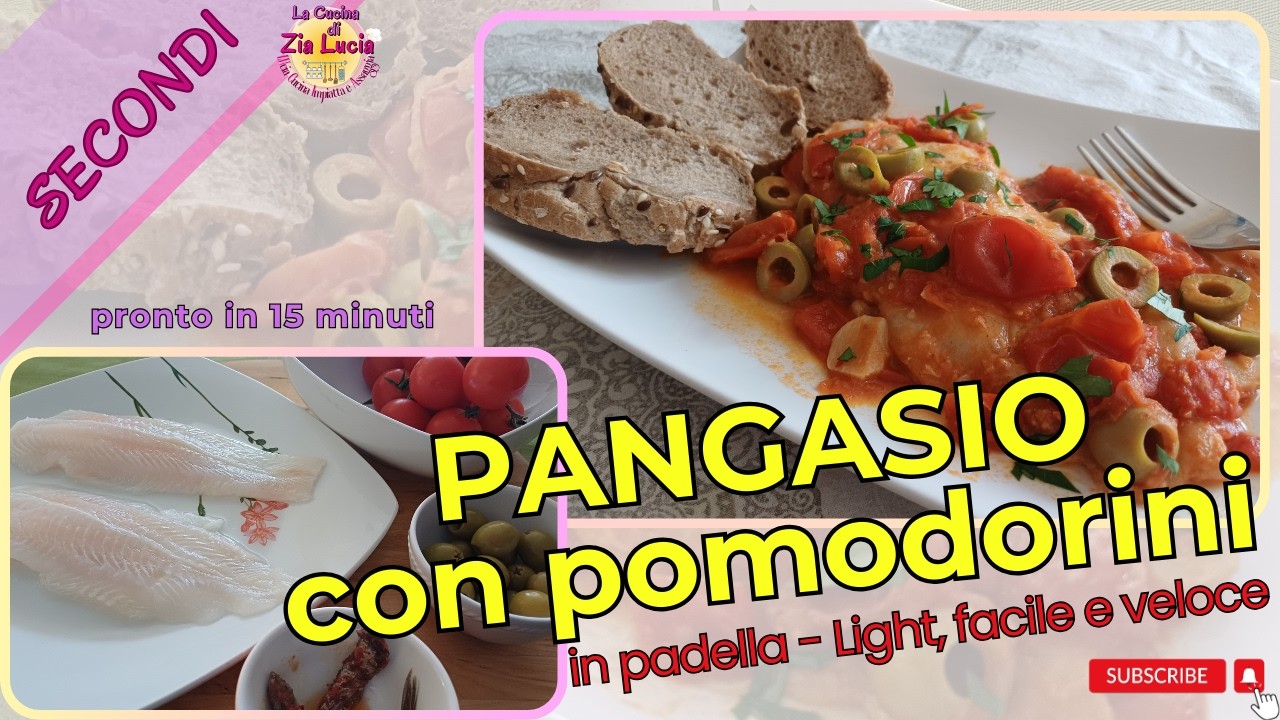 Pangasio in padella con pomodorini - Ricetta light pronta in pochi minuti facile e veloce