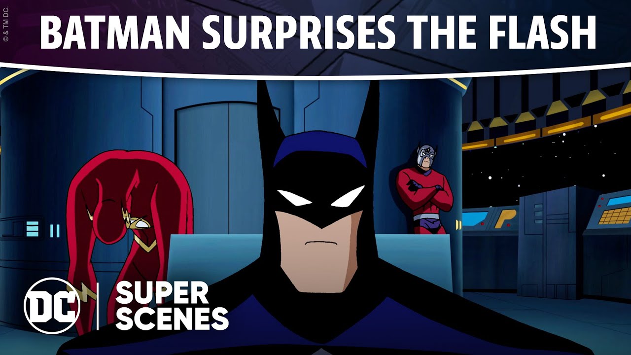 Justice League Unlimited - Batman Surprises the Flash | Super Scenes | DC