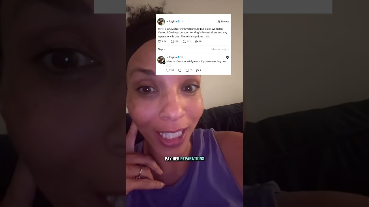 Чернокожие женщины левых взглядов требуют репараций непосредственно от белых женщин левых взглядов.