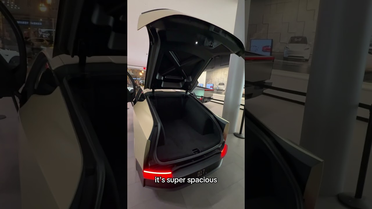 Открытие и закрытие багажника Tesla Cybercab
