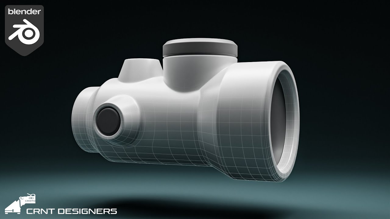 NH46 _ how to model this hard surface design with cylindrical booleans   _ blender modeling