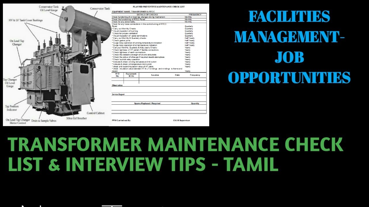 TRANSFORMER MAINTENANCE CHECKS | INTERVIEW TIPS#TAMIL