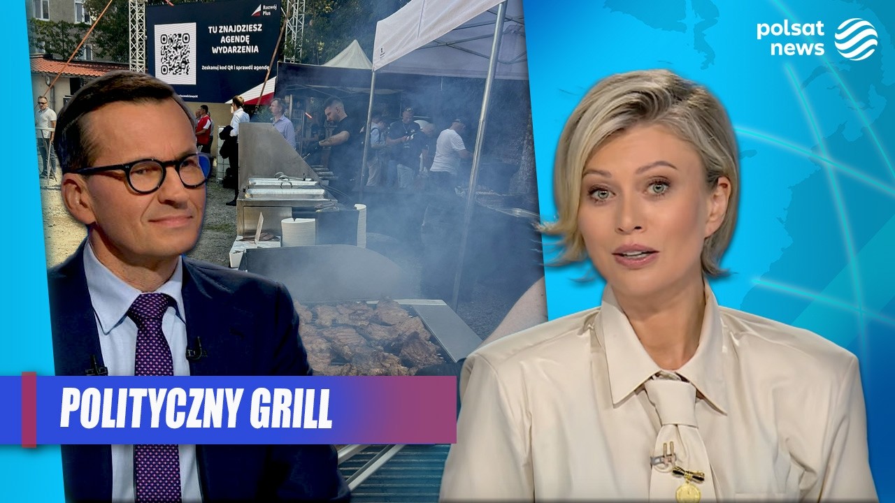 Polityczny ogień płonie na grillu 