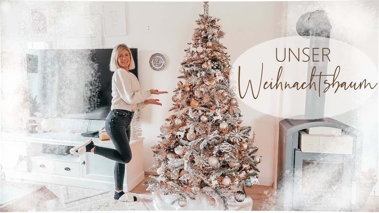 WEIHNACHTSBAUM SCHMÜCKEN I DIY BAUMKUGELN I GOLD GLITZER CREME NATUR