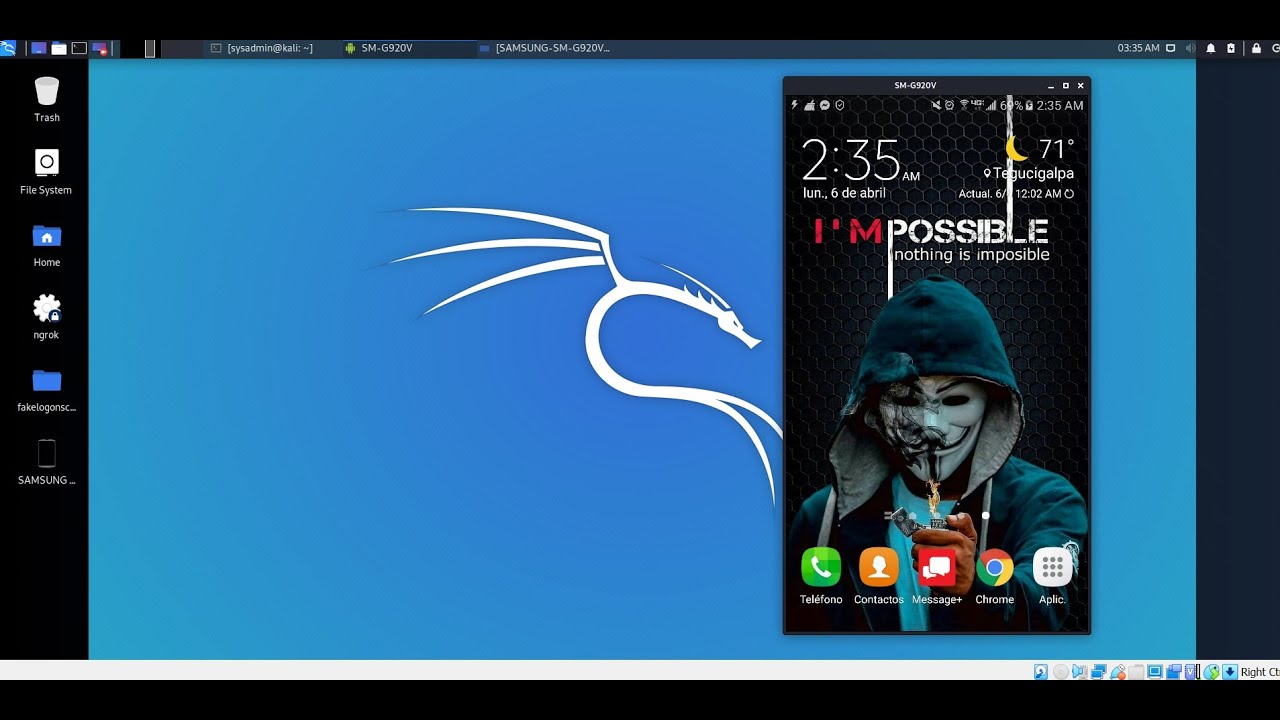 Tomar Control de Android con Kali Linux Mediante Conexion USB (Ciberseguridad)