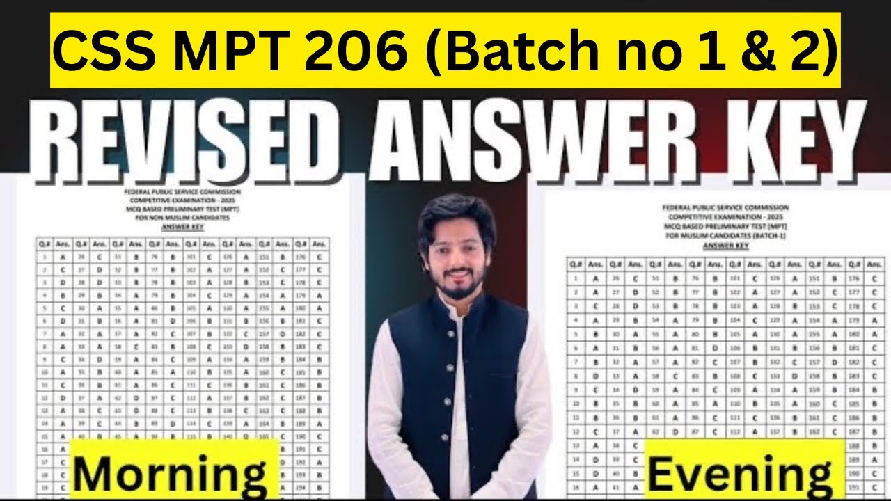 CSS MPT 2026 Official Answer Key uploaded by FPSC - How to check MPT marks online? CSSTROLOGY