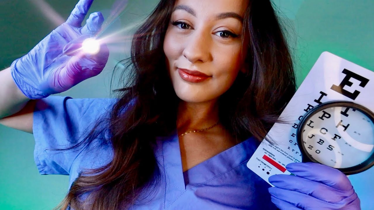 ASMR Medical Eye Exam, Inspection & Cleaning Roleplay 👁 BUT there's something in your eye
