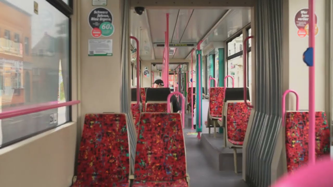 Germany, Magdeburg, tram 2 ride from Friedrich-List-Straße to Westerhüsen