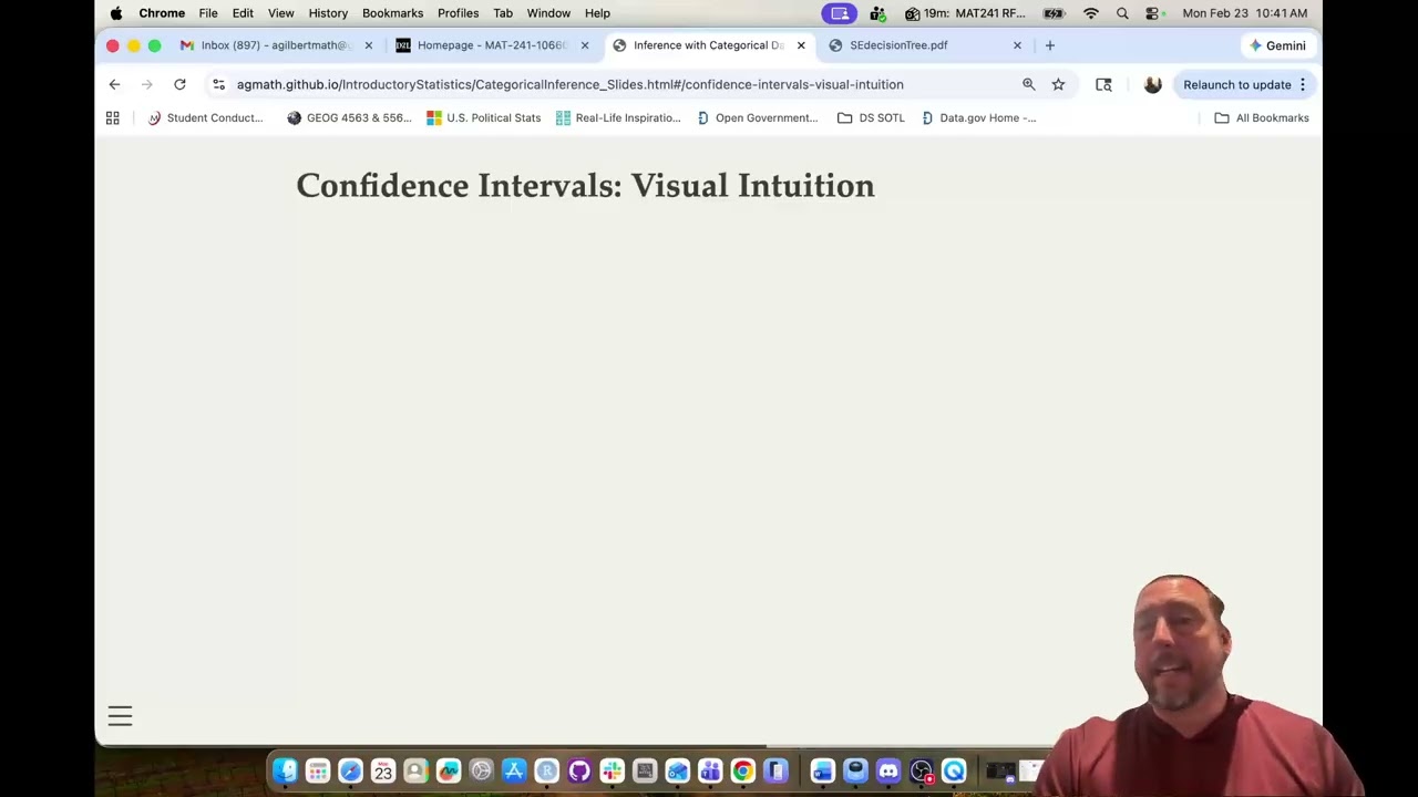 Foundations For Inference: Part II (Confidence Intervals)