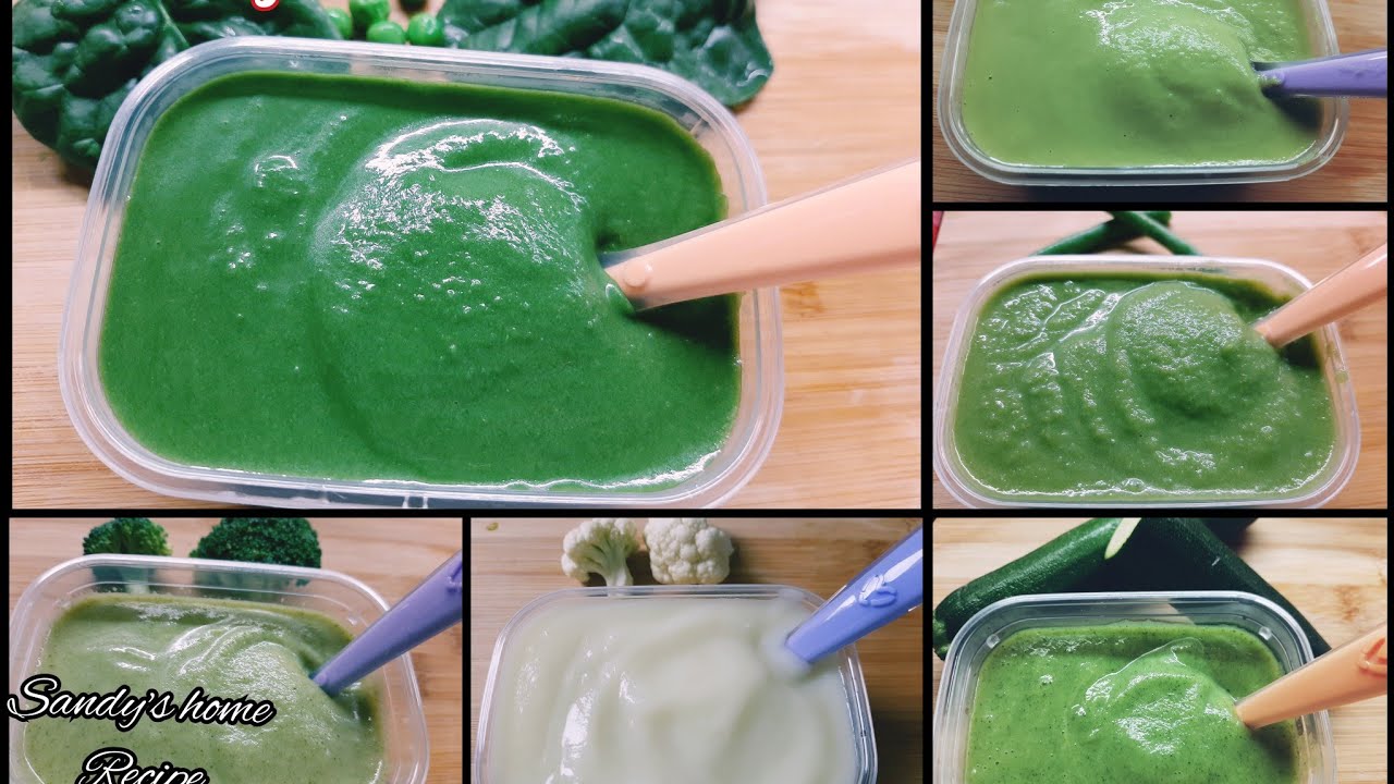 Baby Food /6 Vegetables Puree for 6-10M Babies/Broccoli Cauliflower