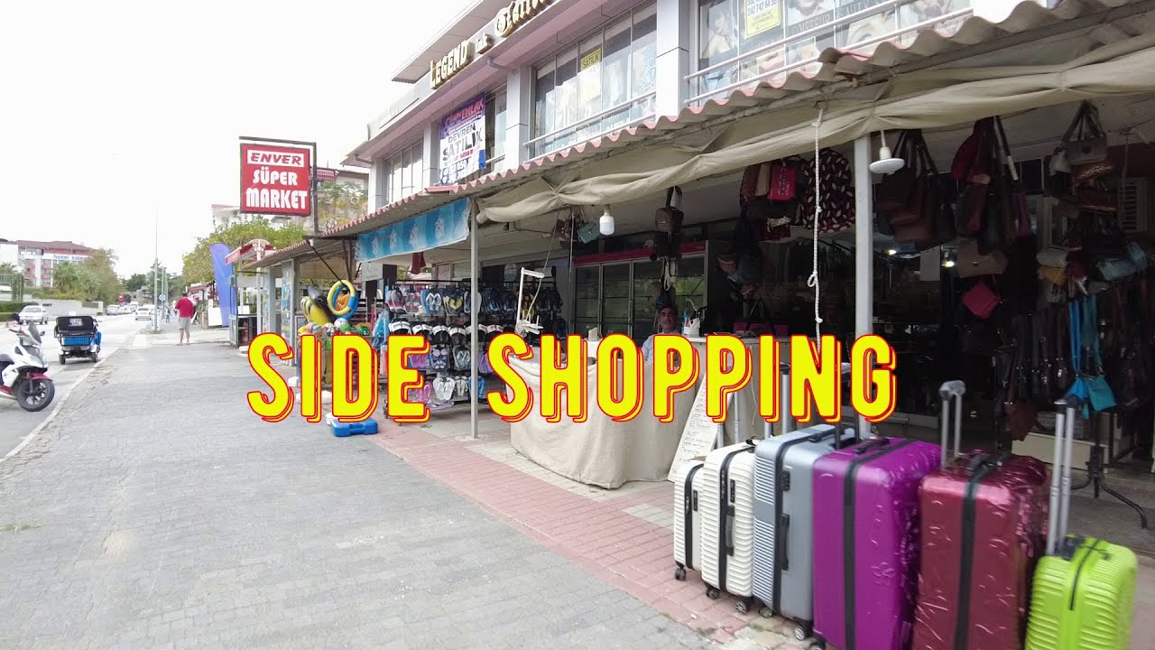 SIDE. ZAKUPY obok hoteli BARUT ACANTHUS & CENNET, TUI BARUT ANDIZ . Turcja #turcja #side