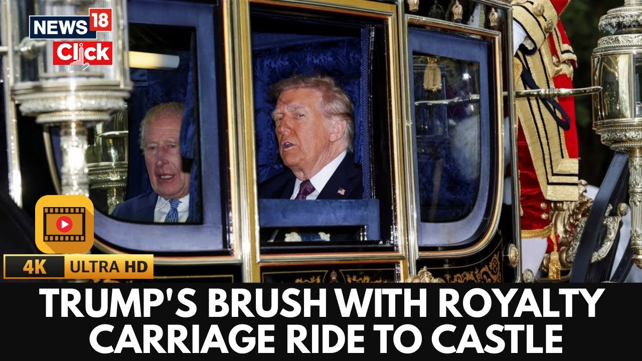 Trump’s Brush with Royalty | Carriage Ride to Windsor Castle | Trump UK Visit | 4K | N18G