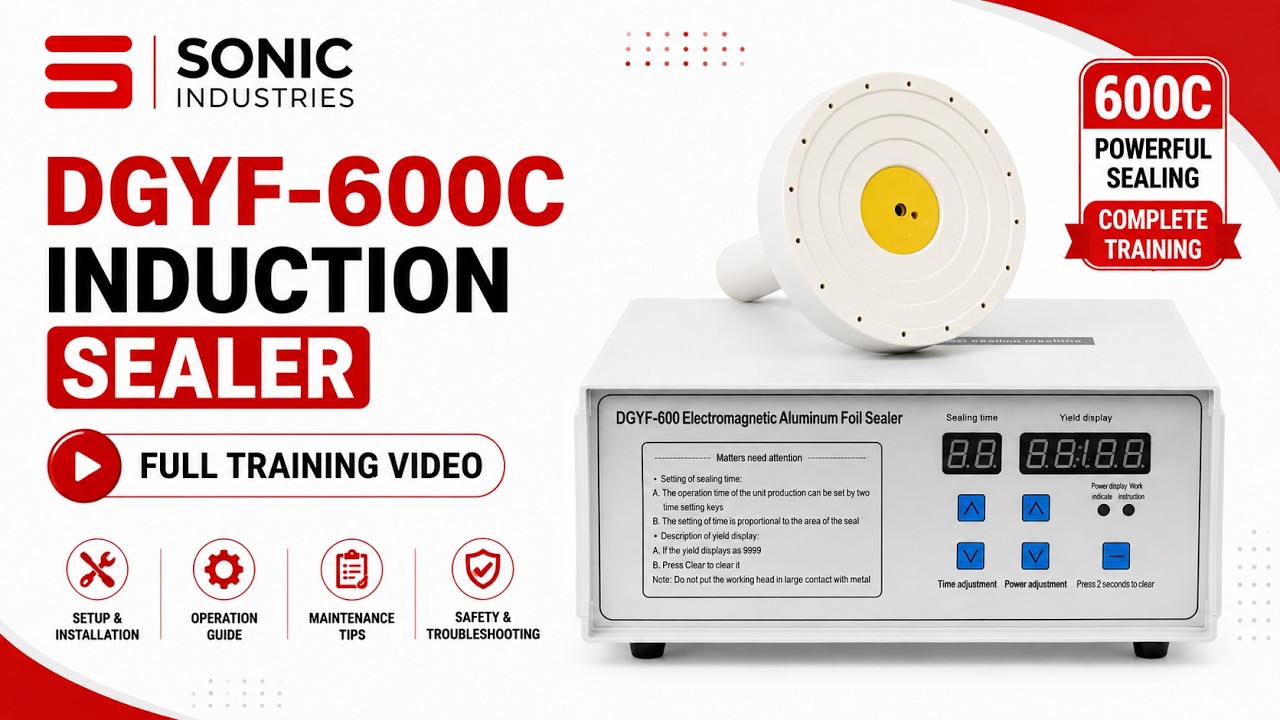 Watch Sonic Industries Induction 600C in Action &ndash; Live Sealing Demo.