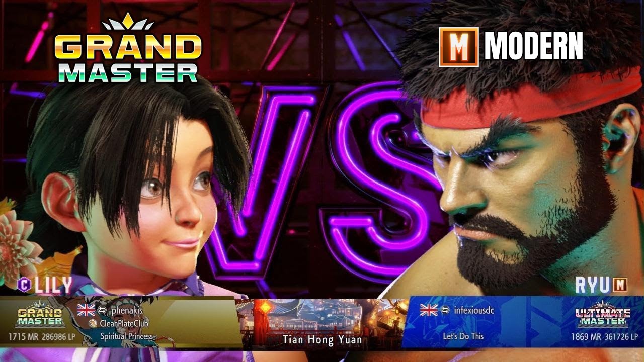 Lily (phenakis) vs Modern Ryu (infexiousdc) Master 1800 MR | SF6