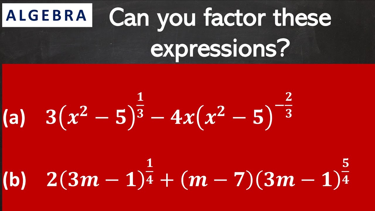 Factoring with rational exponents