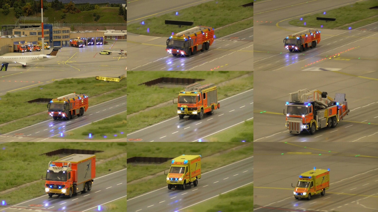 [Flugunfall] Flughafenfeuerwehr Knuffingen auf Einsatzfahrt Miniatur Wunderland