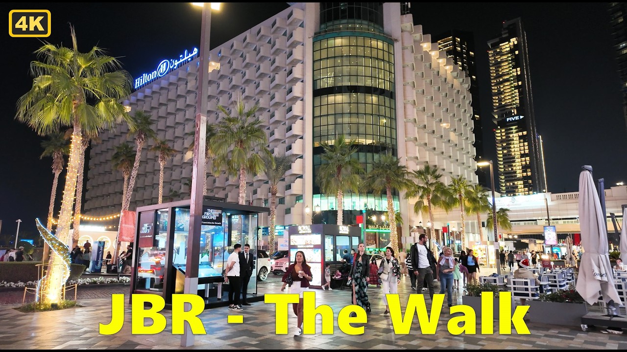 Dubai JBR (4K) Evening Walking Tour | 25 December 2024
