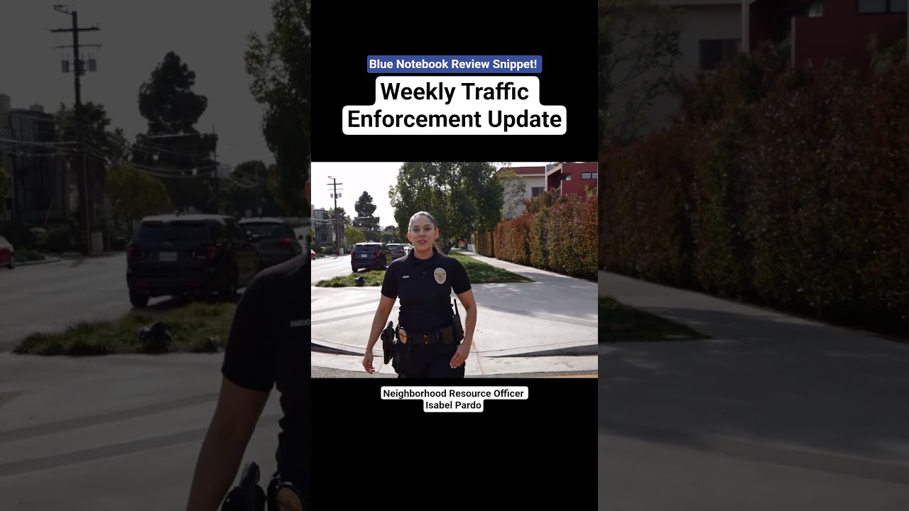 Weekly Traffic Enforcement Update with NRO Izzy Pardo.